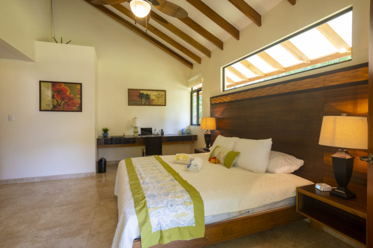 Bedroom 1: King bed, large desk work area